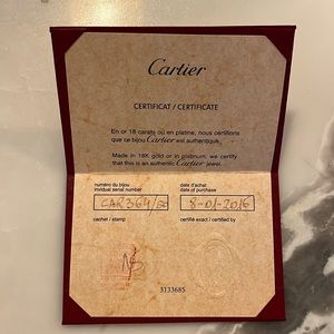 XXS 3-Band Cartier Trinity Ring Size 49